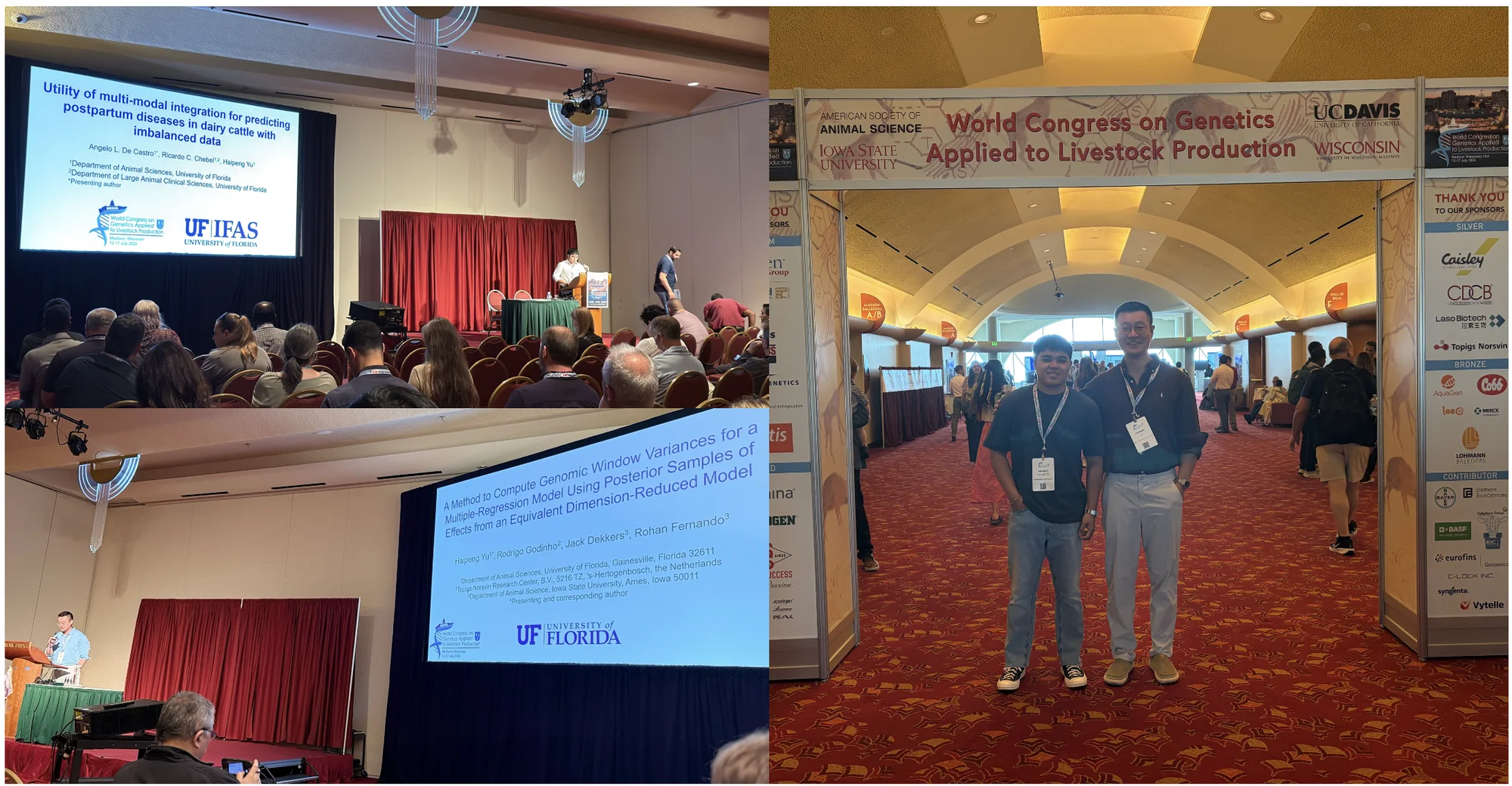 Dr. Yu and Angelo presenting research and attending WCGALP in Madison, Wisconsin